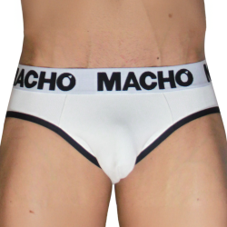 MACHO - MCH006 SLIP CLÁSICO BLANCO NEGRO S