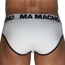 MACHO - MCH006 SLIP CLÁSICO BLANCO NEGRO S