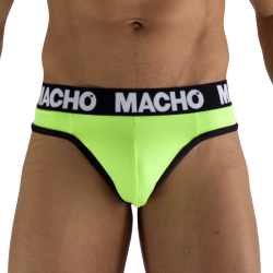 MACHO - MTG001 FLUORESCENT YELLOW THONG SIZE S