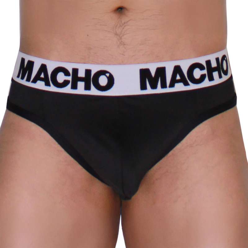 MACHO - MTG002 BLACK-BLACK THONG S