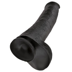 KING COCK - DILDO REALISTA CON TESTÍCULOS 38 CM COLOR NEGRO