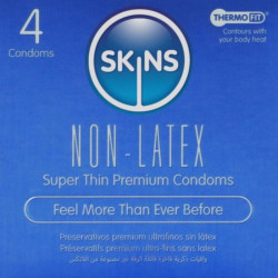 SKINS - LATEX-FREE CONDOMS PACK OF 4
