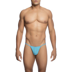 MOB - TRANSPARENT T-SHAPED THONG AQUA SIZE L-XL