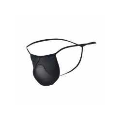 MOB - TANGA TRANSPARENTE CON FORMA DE T NEGRO TALLA L-XL