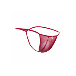MOB - TANGA TRANSPARENTE CON FORMA DE T ROJO TALLA L-XL