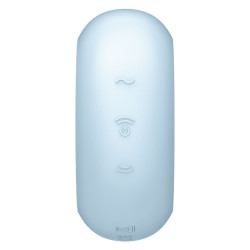 SATISFYER - PRO TO GO 3 ESTIMULADOR Y VIBRADOR DOBLE AZUL