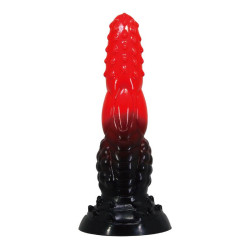 POWER MONSTERS - FIRE DRAGON FANTASY DILDO WITH SUCTION CUP 24.5 CM Ø 5.8 CM RED and BLACK