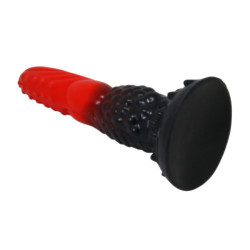 POWER MONSTERS - FIRE DRAGON FANTASY DILDO WITH SUCTION CUP 24.5 CM Ø 5.8 CM RED and BLACK