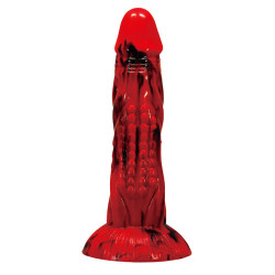 POWER MONSTERS - MINOTAUR FANTASY DILDO WITH SUCTION CUP 21 CM Ø 5 CM RED and BLACK
