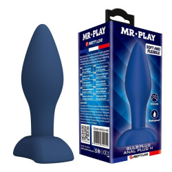 MR PLAY - TAPERED SILICONE ANAL PLUG BLUE M