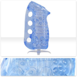 FLESHLIGHT – FLESHSKINS GRIP BLUE ICE MANUAL MALE MASTURBATOR BLUE