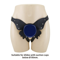 PRETTY LOVE - ARNÉS UNIVERSAL TIPO BRAGA PARA STRAP-ON NEGRO Y AZUL