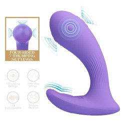 PRETTY LOVE - ANDROMEDA VIBRADOR DE DOBLE ESTIMULACIÓN RECARGABLE MORADO