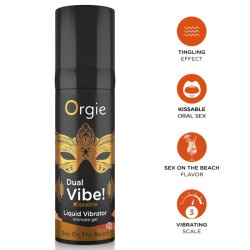 ORGIE - DUAL VIBE SEX ON THE BEACH GEL ÍNTIMO BESABLE EFECTO VIBRANTE 15 ML