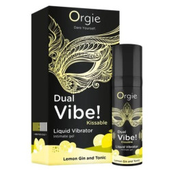 ORGIE - DUAL VIBE LEMON GIN AND TONIC KISSABLE LIQUID VIBRATOR 15 ML