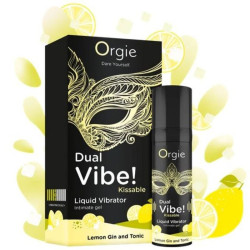 ORGIE - DUAL VIBE LEMON GIN AND TONIC KISSABLE LIQUID VIBRATOR 15 ML