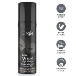 ORGIE - SEXY VIBE HIGH VOLTAGE GEL ÍNTIMO EFECTO VIBRANTE EXTRA FUERTE 15 ML