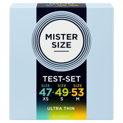 MISTER SIZE - PACK MUESTRA PRESERVATIVOS TALLA 47-49-53 MM (3 UNIDADES)