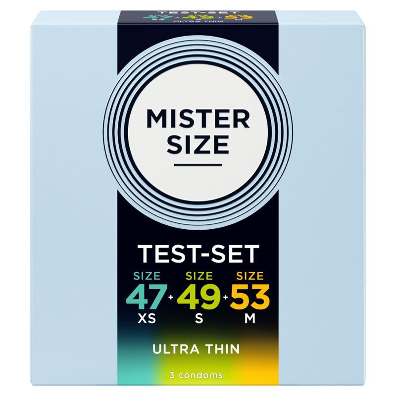 MISTER SIZE - PACK SAMPLE CONDOM SIZE 47-49-53 MM (3 UNITS)