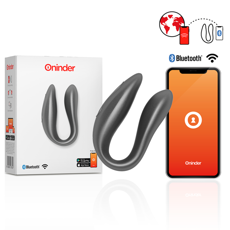 ONINDER - LISBOA BLACK G-POINT and CLITORIS STIMULATOR - FREE APP