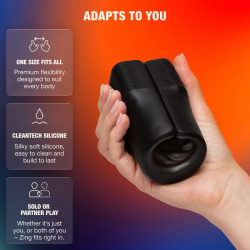 ARCWAVE - ZING VIBRATING MALE STROKER WITH DUAL MOTOR BLACK