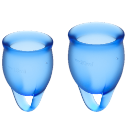 SATISFYER - FEEL CONFIDENT MENSTRUAL CUP DARK BLUE 15 20 ML