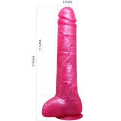 BAILE - DONG DILDO REALÍSTICO ROSA CON VENTOSA