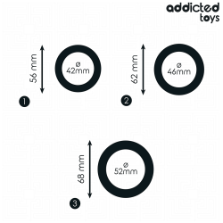ADDICTED TOYS - SET DE ANILLOS SILICONA PLANOS