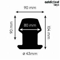 ADDICTED TOYS - PLUG ANAL HUECO EXTREM SILICONA TALLA L 10,4 CM