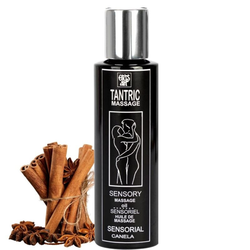 EROS-ART - ACEITE MASAJE TÁNTRICO NATURAL Y AFRODISÍACO CANELA 100 ML