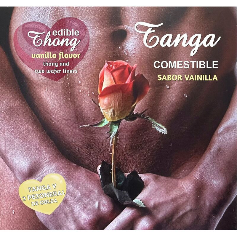 HOTFLOWERS - TANGA 2 PEZONES OBLEA VAINILLA HOMBRE -es-pt-en-fr-it-