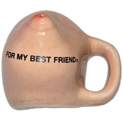 DIABLO PICANTE – IMÁN DE 1 PECHO EN TAZA CERÁMICA “FOR MY BEST FRIEND”