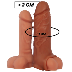 VIRILXL - EXTENSIÓN DE PENE LIQUID SILICONE V9 MARRÓN